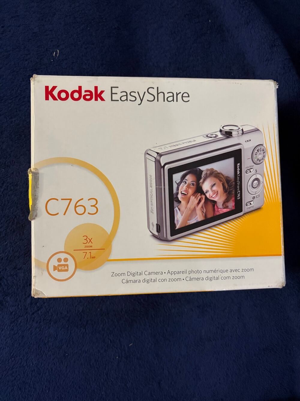 Kodak EasyShare C763 7.1MP Digital Camera Silver Tested Complete w Box Charger